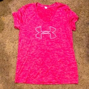 Under Armour pink shirt Size M